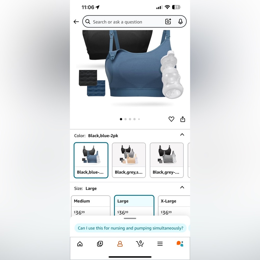 Momcozy pumping/nursing bras